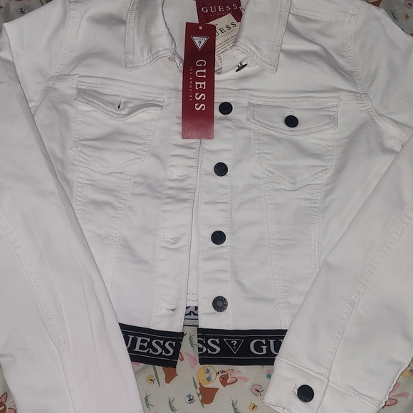 GUESS White Denim Jacket - Picture 2 of 2